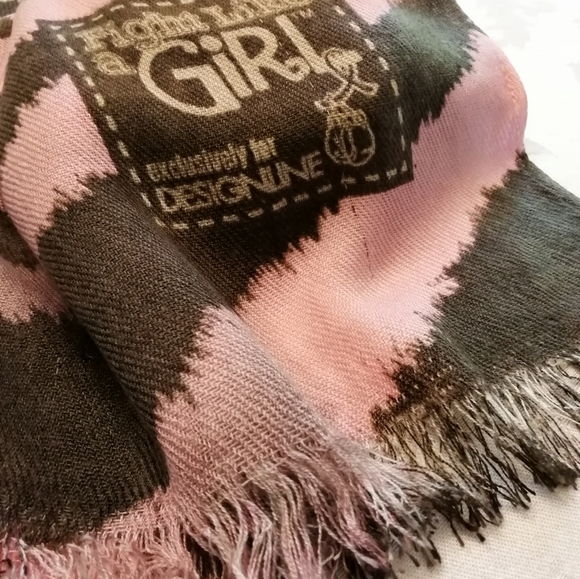 Fight Like A Girl Knit Tie Dye Scarf - Picture 7 of 7